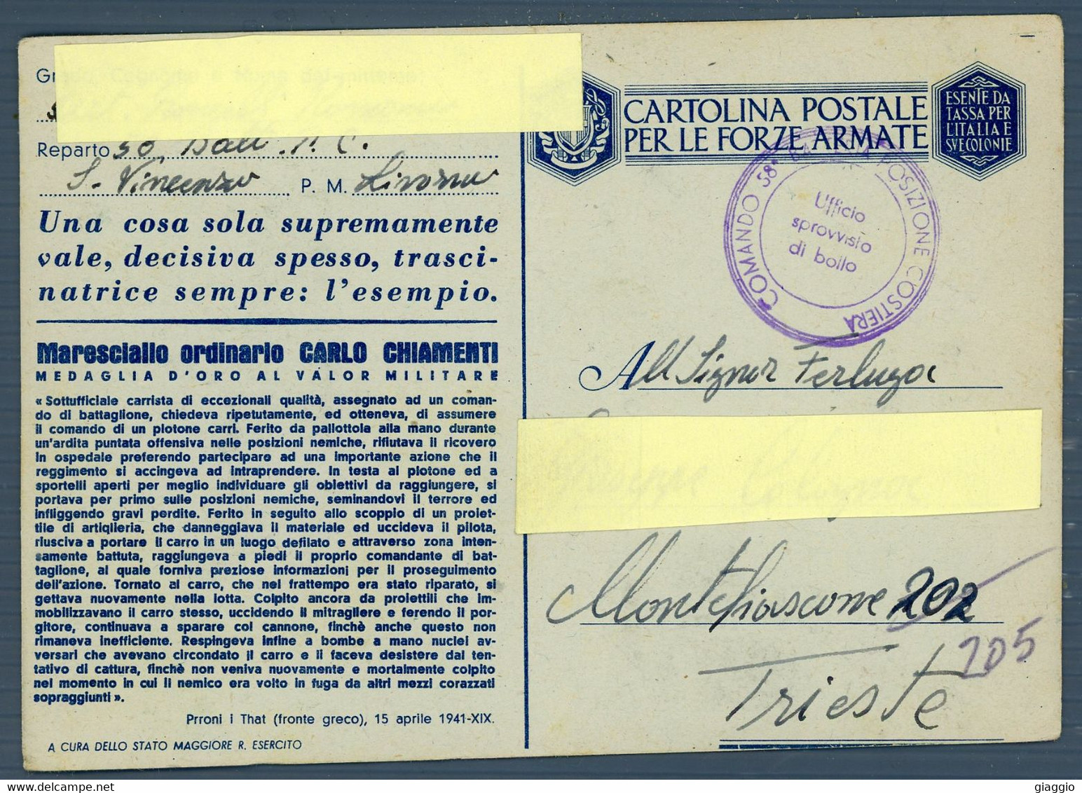 °°° Cartolina Postale N. 4957 - Per Le Forze Armate °°° - 1939-45