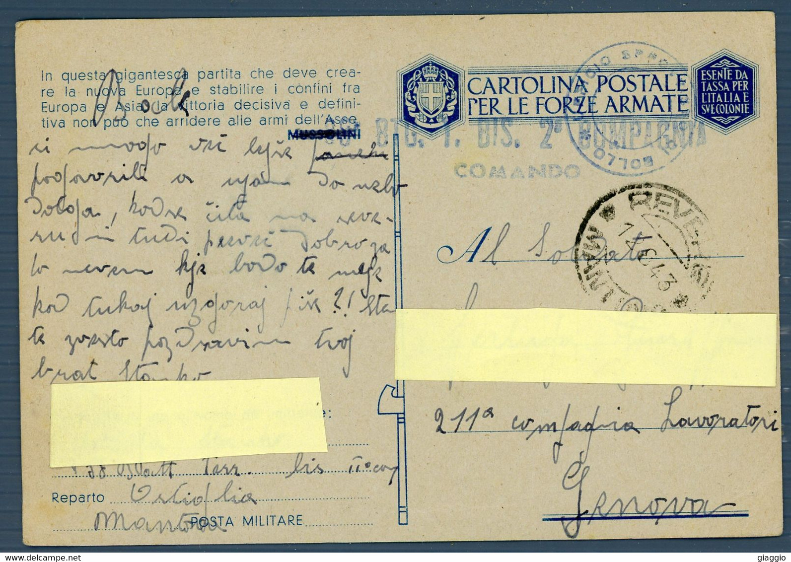 °°° Cartolina Postale N. 4956 - Per Le Forze Armate °°° - 1939-45