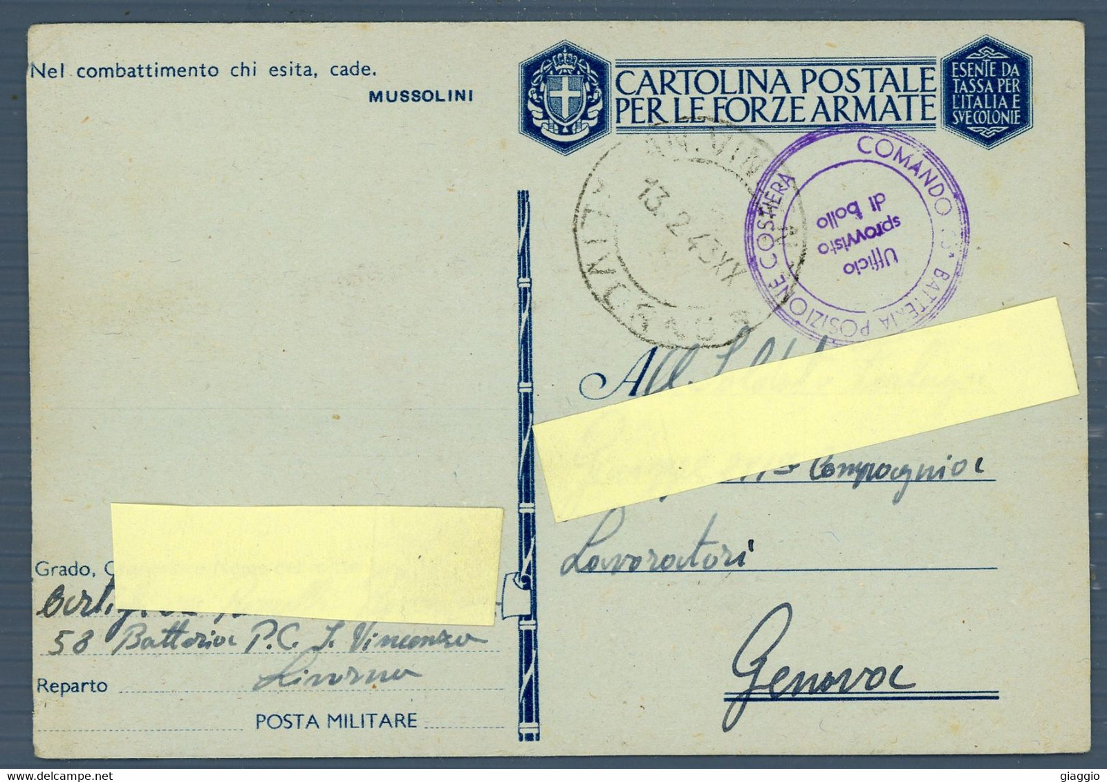 °°° Cartolina Postale N. 4953 - Per Le Forze Armate °°° - 1939-45