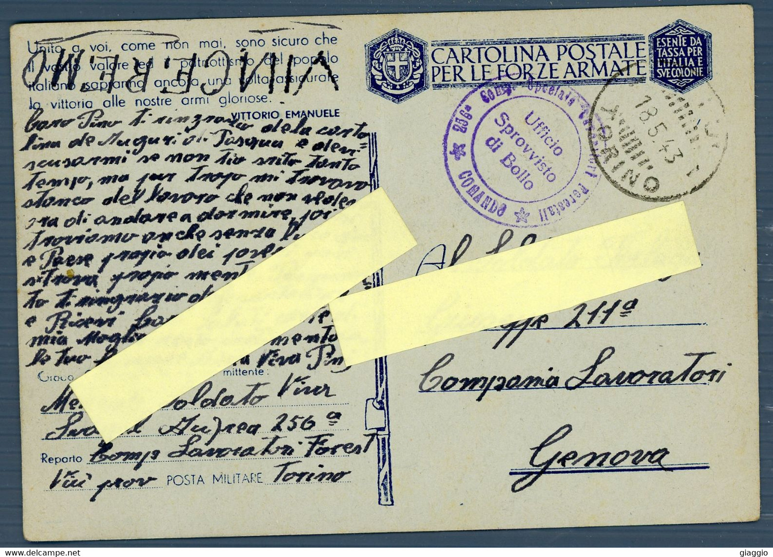 °°° Cartolina Postale N. 4950 - Per Le Forze Armate °°° - 1939-45