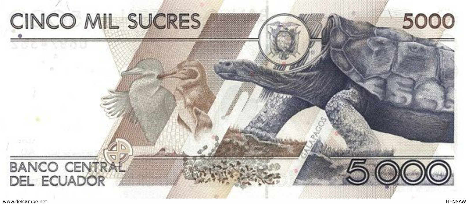 ECUADOR 5000 SUCRES 1999 P 128c UNC SC NUEVO - Ecuador