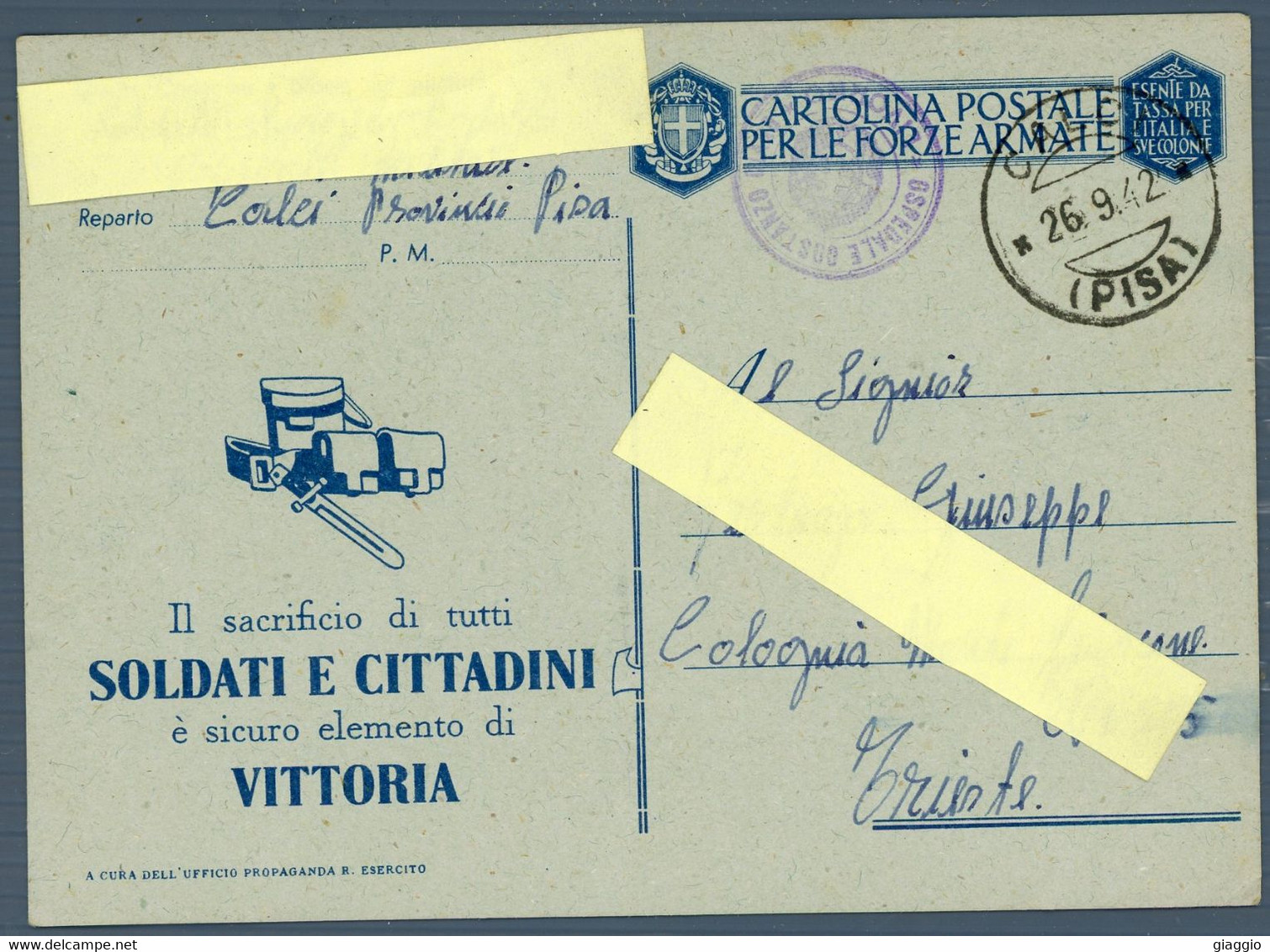 °°° Cartolina Postale N. 4943 - Per Le Forze Armate °°° - 1939-45
