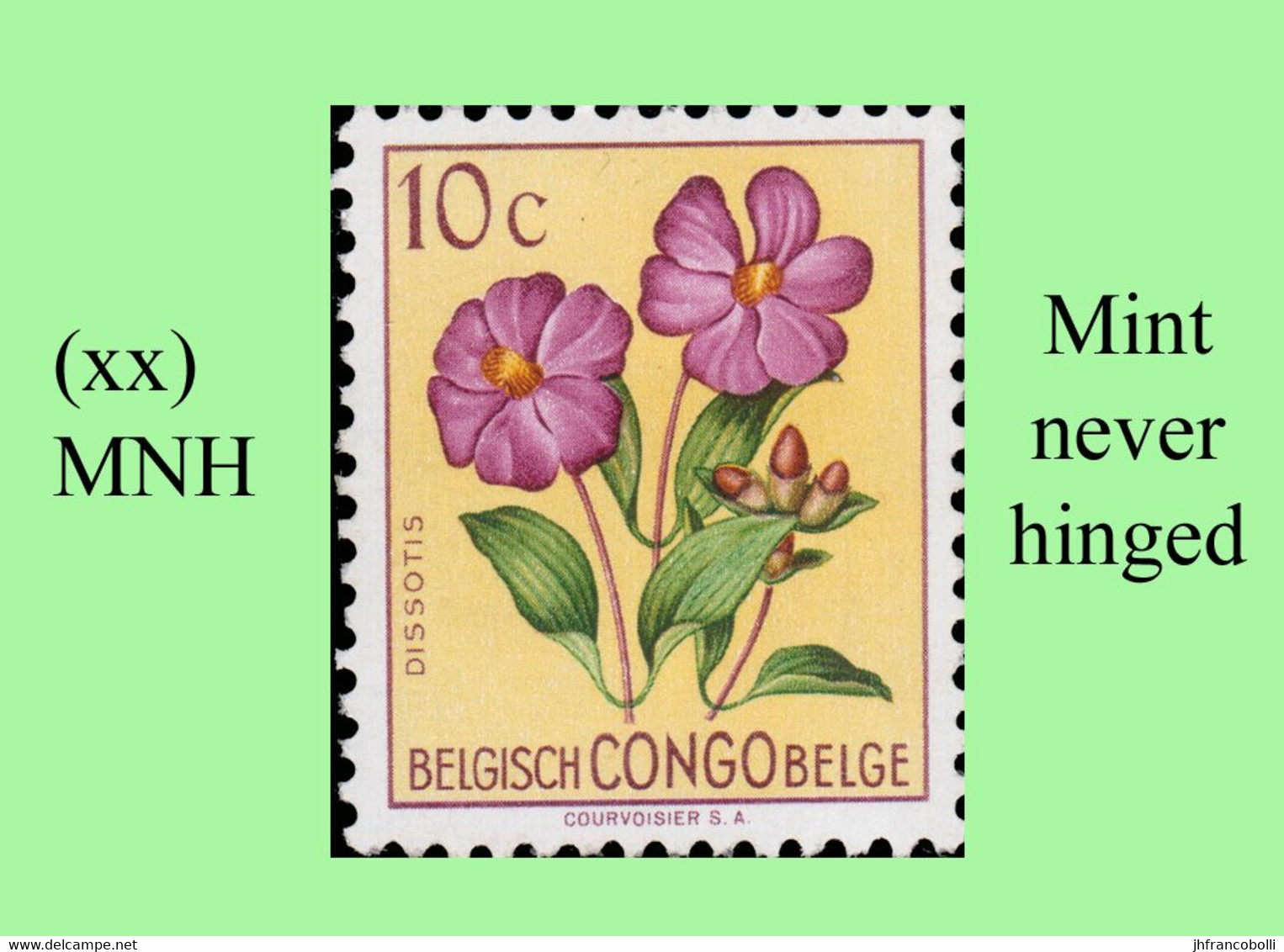 1952 ** BELGIAN CONGO / CONGO BELGE = COB 302 MNH TROPICAL FLOWERS : BLOCK OF -4- STAMPS WITH ORIGINAL GUM - Blocks & Kleinbögen