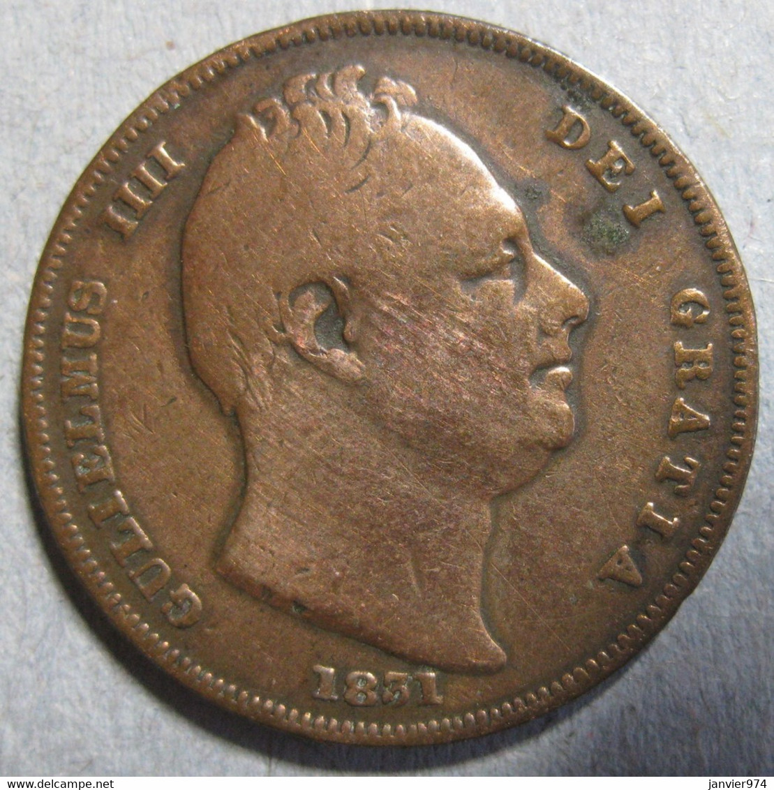 Grande-Bretagne. 1 Farthing 1831 . William IV . En Cuivre, KM# 705 - B. 1 Farthing