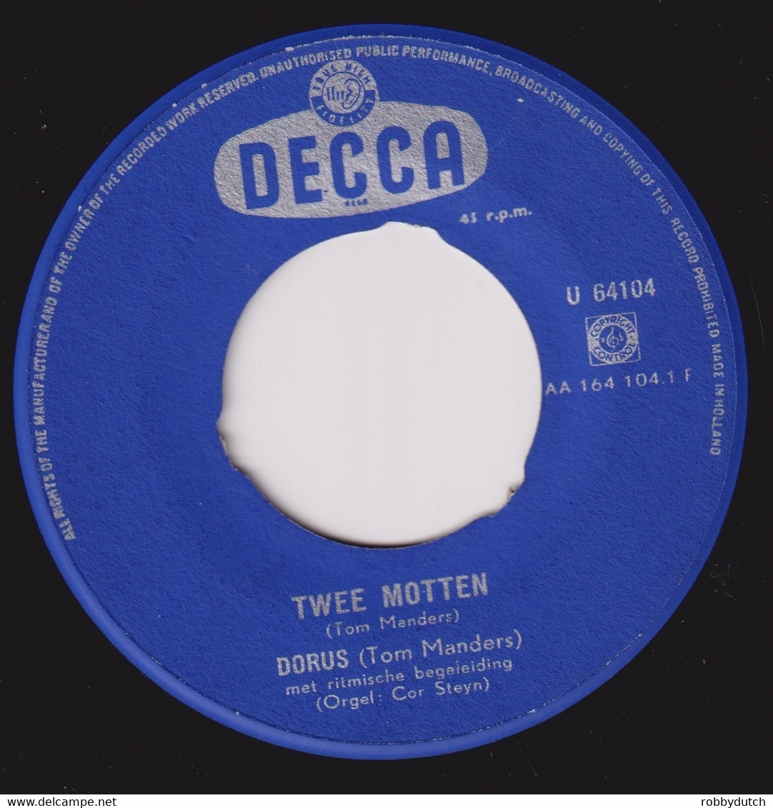 * 7" *  DORUS - TWEE MOTTEN (Holland 1957) - Autres - Musique Néerlandaise