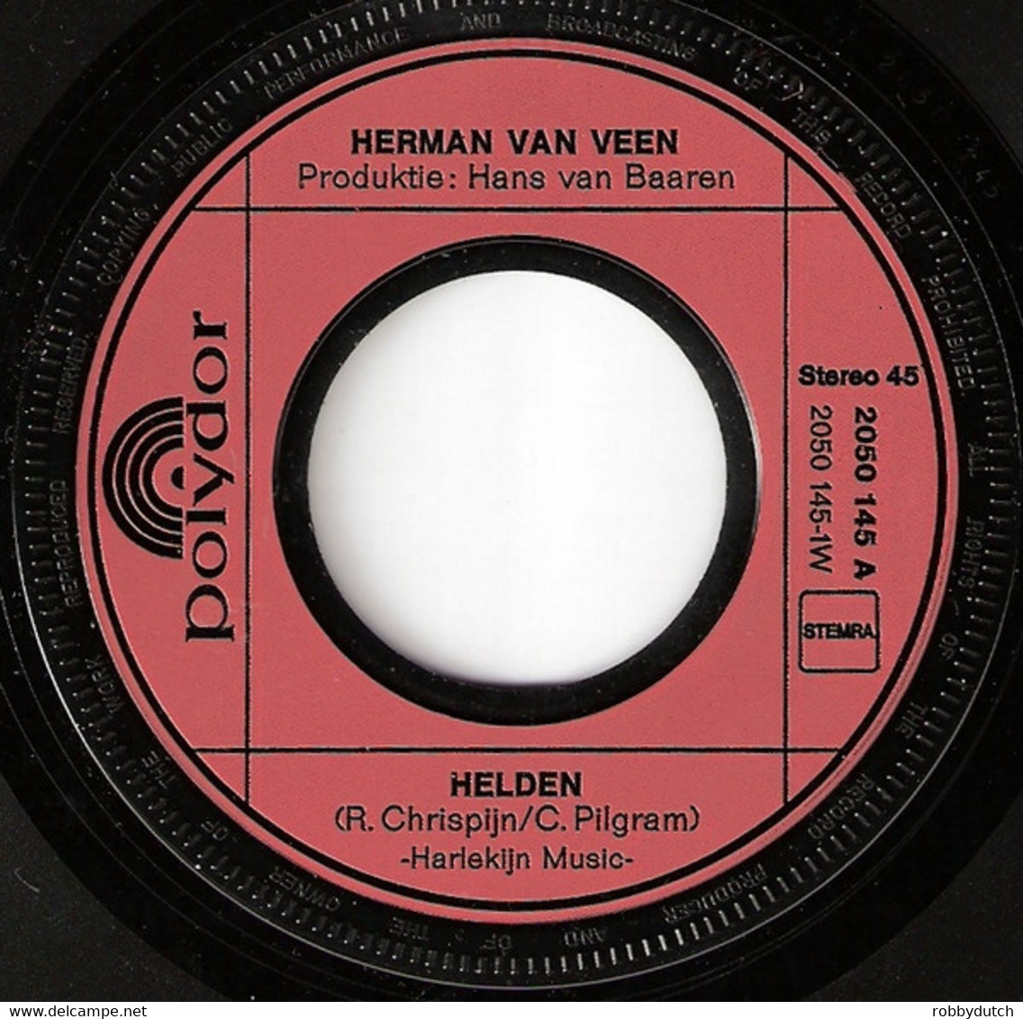 * 7" *  HERMAN VAN VEEN - HELDEN (Holland 1971) - Autres - Musique Néerlandaise