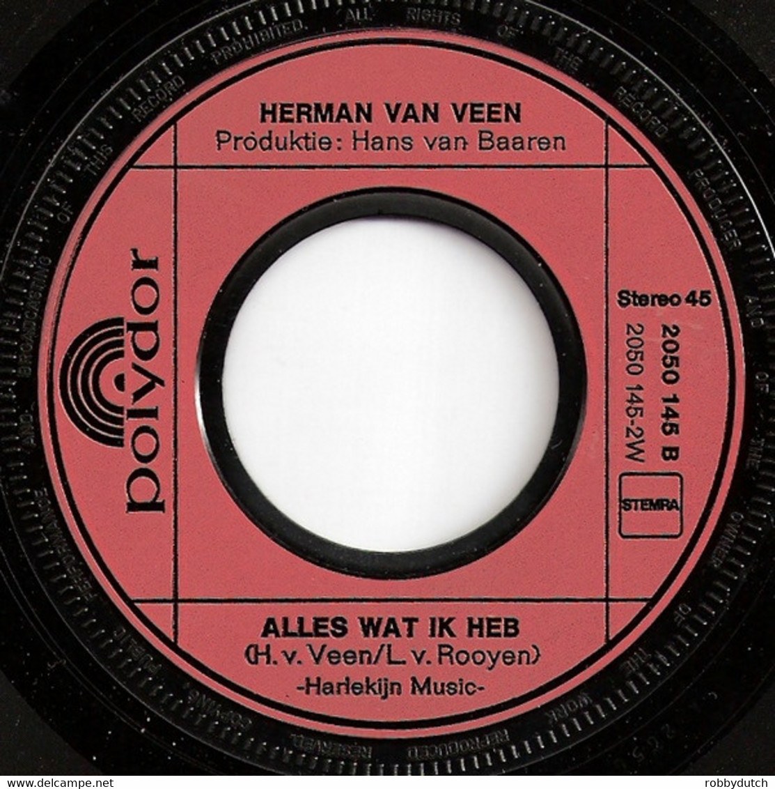 * 7" *  HERMAN VAN VEEN - HELDEN (Holland 1971) - Other - Dutch Music