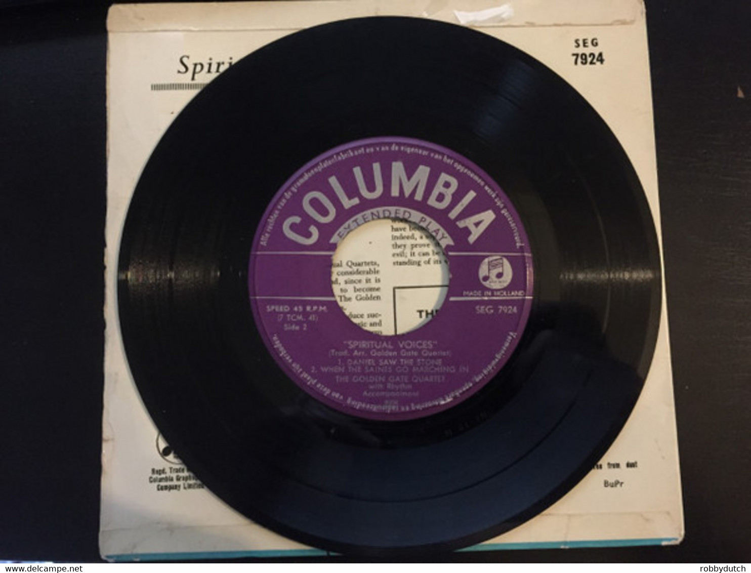 * 7" EP * GOLDEN GATE QUARTET - SPIRITUAL VOICES (Holland 1960) - Religion & Gospel