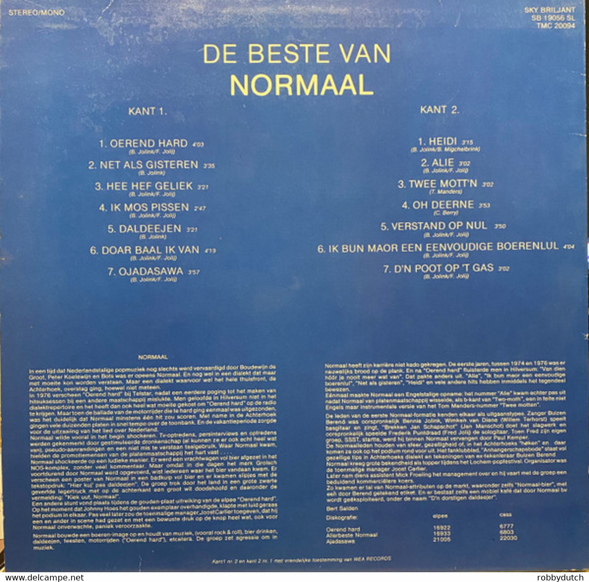 * LP *  DE BESTE VAN NORMAAL (Holland 1984) - Andere - Nederlandstalig