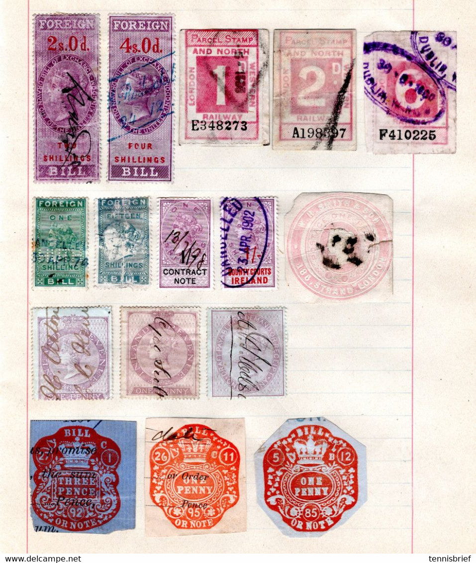 GB . Lot  Fiscal Stamps , Ca30 Item , Hereby 6 Dog -license Stamps - Revenue Stamps