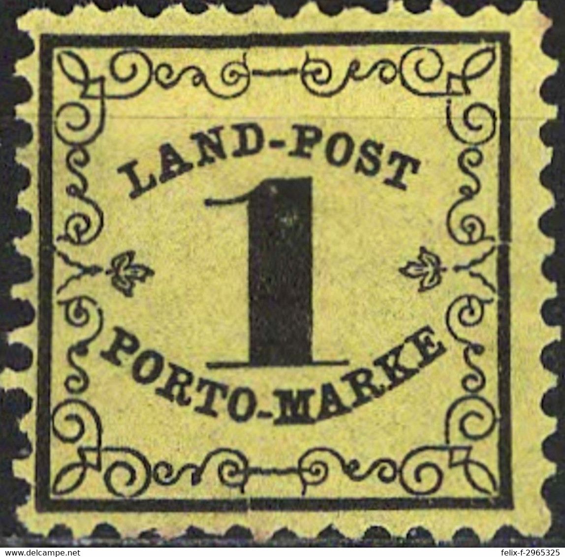 ( 01060-1 ) MiNr. 1 - Altdeutschland Baden Landpost Portomarke - Falz - Nuovi