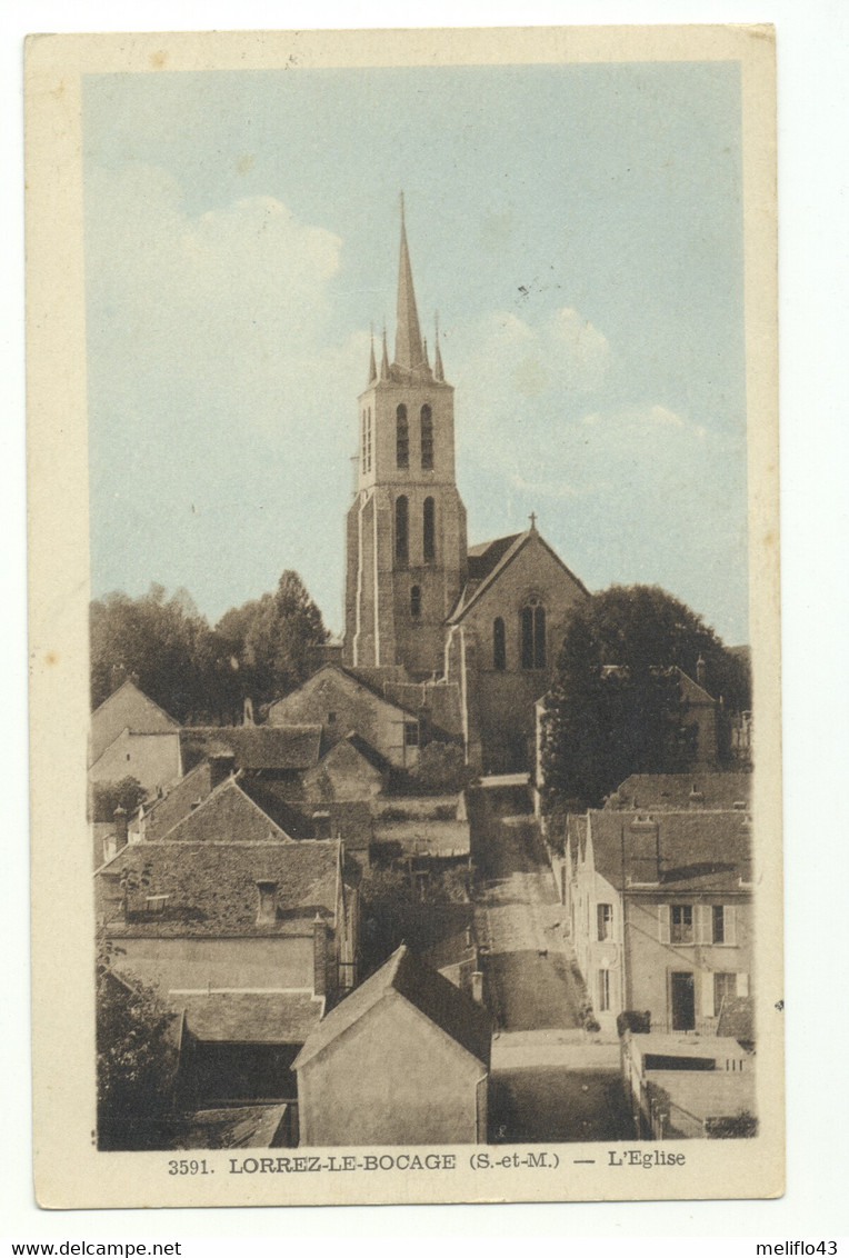 77/ CPA - Lorrez Le Bocage - L'Eglise - Lorrez Le Bocage Preaux