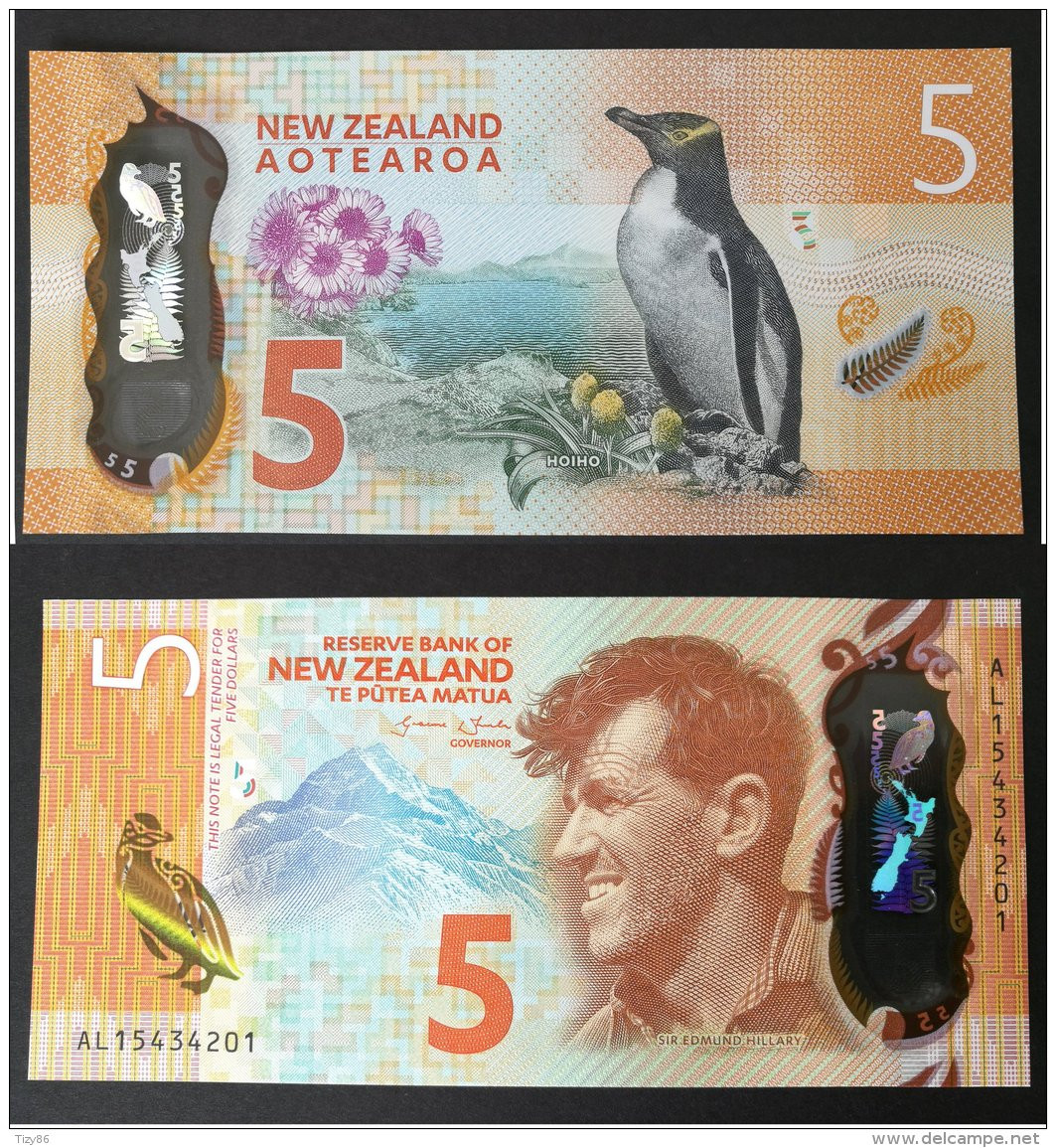 Banconota New Zeland 5 Dollars 2015/2016 UNC-FDS  (polymer Banknote) - Neuseeland