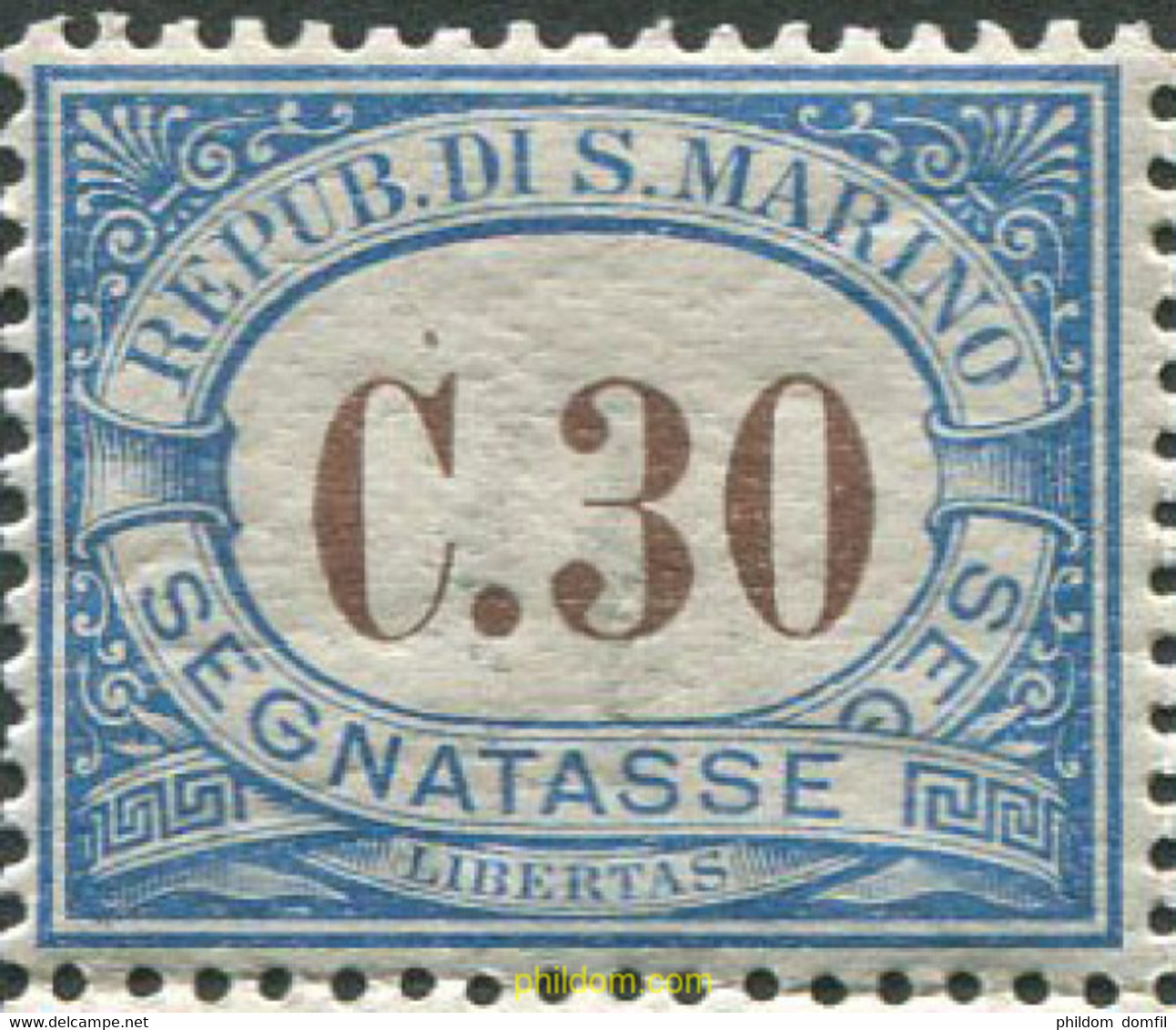 686090 MNH SAN MARINO 1925 CIFRA - Usati