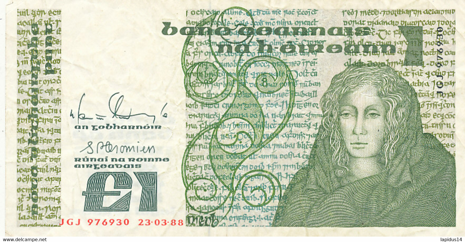 BILLET  IRLAND   1 FUND  23/03/88 - Ierland