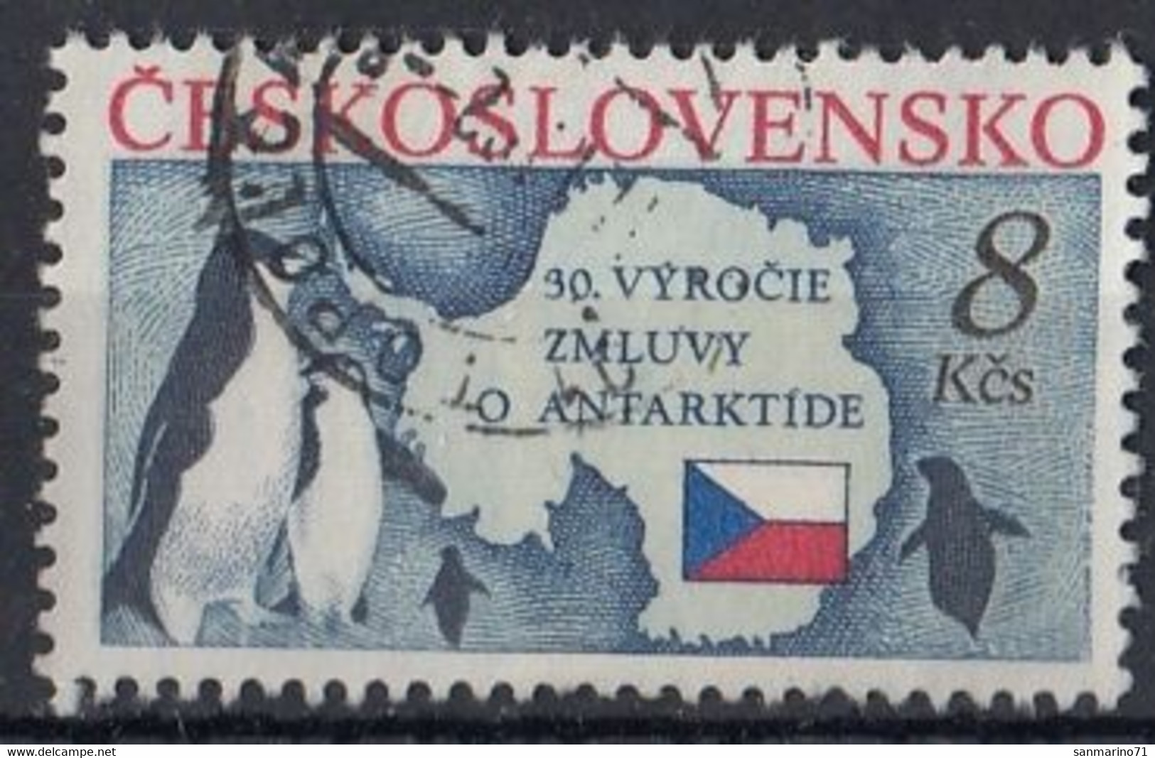 CZECHOSLOVAKIA 3086,used - Fauna Antártica