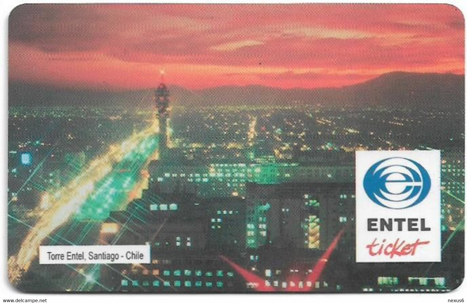 Chile - Entel - Torre Entel, Santiago, Remote Mem. 1.000Cp$, Used - Chili