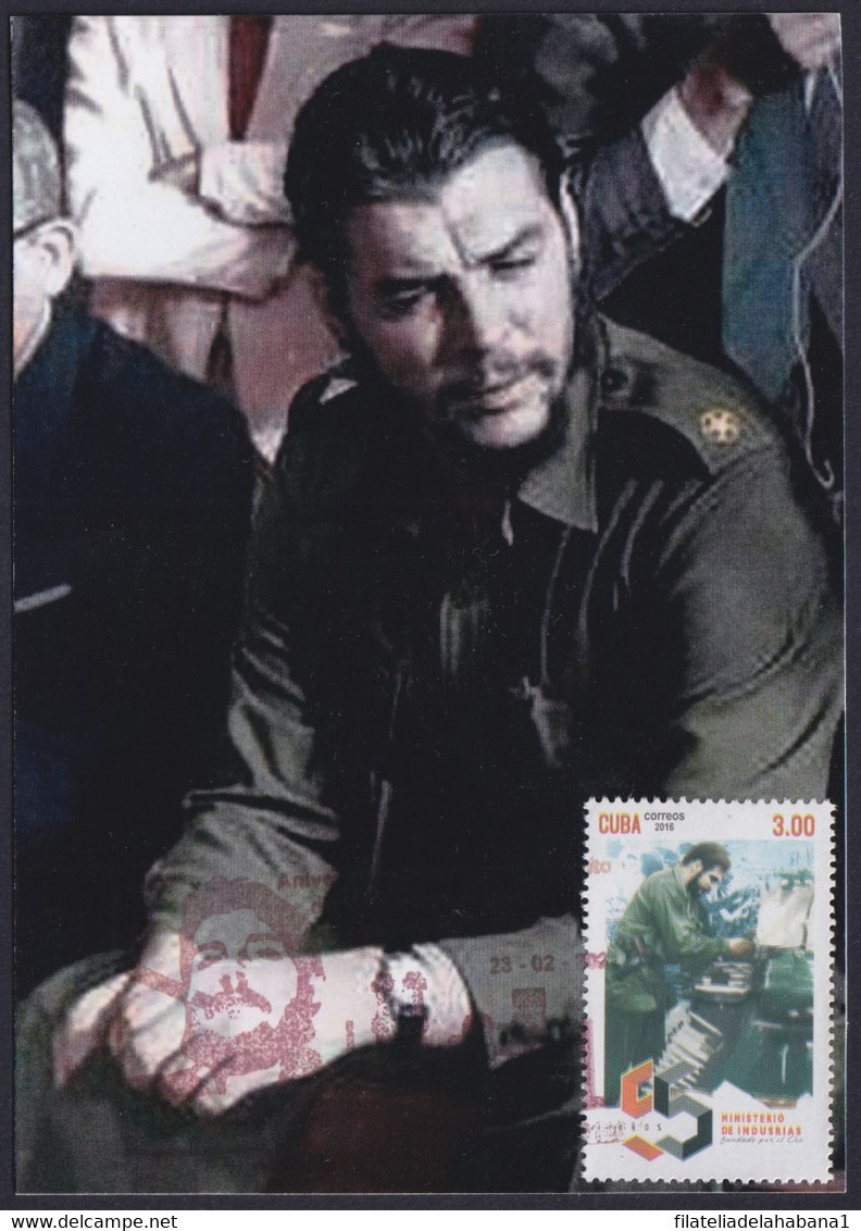 TMA-733 CUBA 2021 MAXIM CARD MATANZAS RED SPECIAL CANCEL ERNESTO CHE GUEVARA. - Cartes-maximum