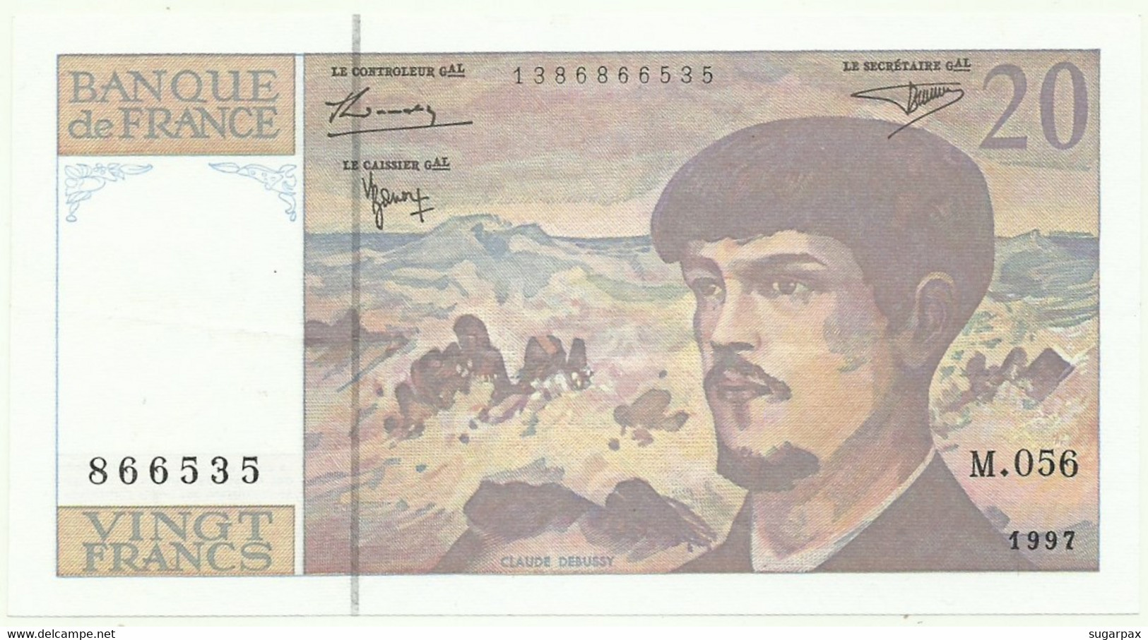 FRANCE - 20 Francs - 1997 - P 151.i - Série M. 056 - Claude Debussy - Sign. D. Bruneel, J. Bonnardin, Y. Barroux - 20 F 1980-1997 ''Debussy''