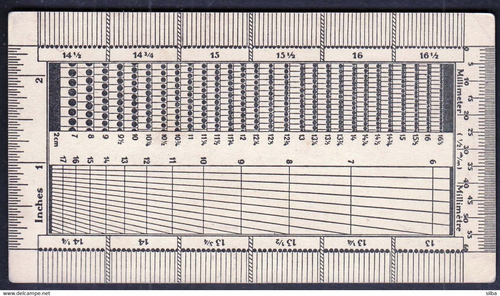 Tooth Gauge For Postage Stamps, Stamp Perforation Gauge, Measuring Instrument, Zubomjer - Otros & Sin Clasificación