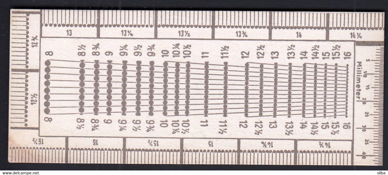 Tooth Gauge For Postage Stamps, Stamp Perforation Gauge, Measuring Instrument, Zubomjer / FK Zagreb / Room Thermometer - Other & Unclassified