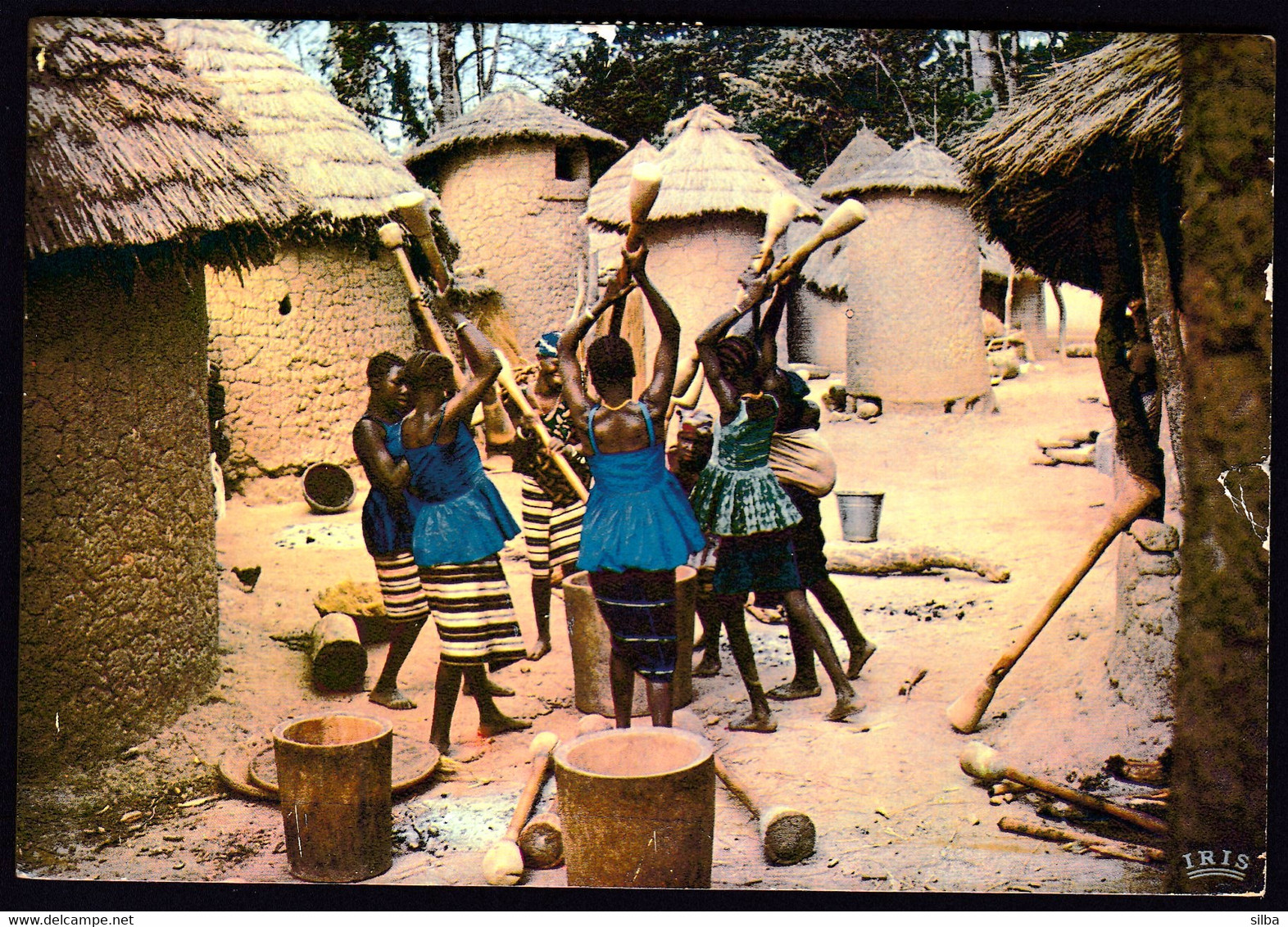 Ivory Coast 1969 / Afrique En Couleurs, Africa In Pictures / Group Of Women Grinding For Food - Côte-d'Ivoire