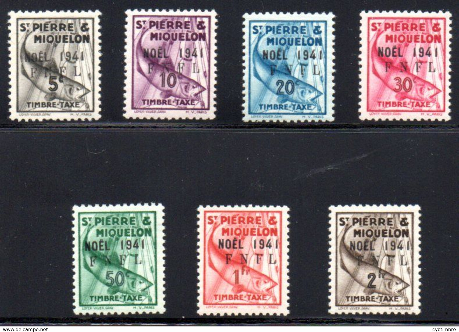 Saint Pierre Et Miquelon: Yvert Taxe N° 42/50**; 7 Valeurs; Rare!!! - Timbres-taxe