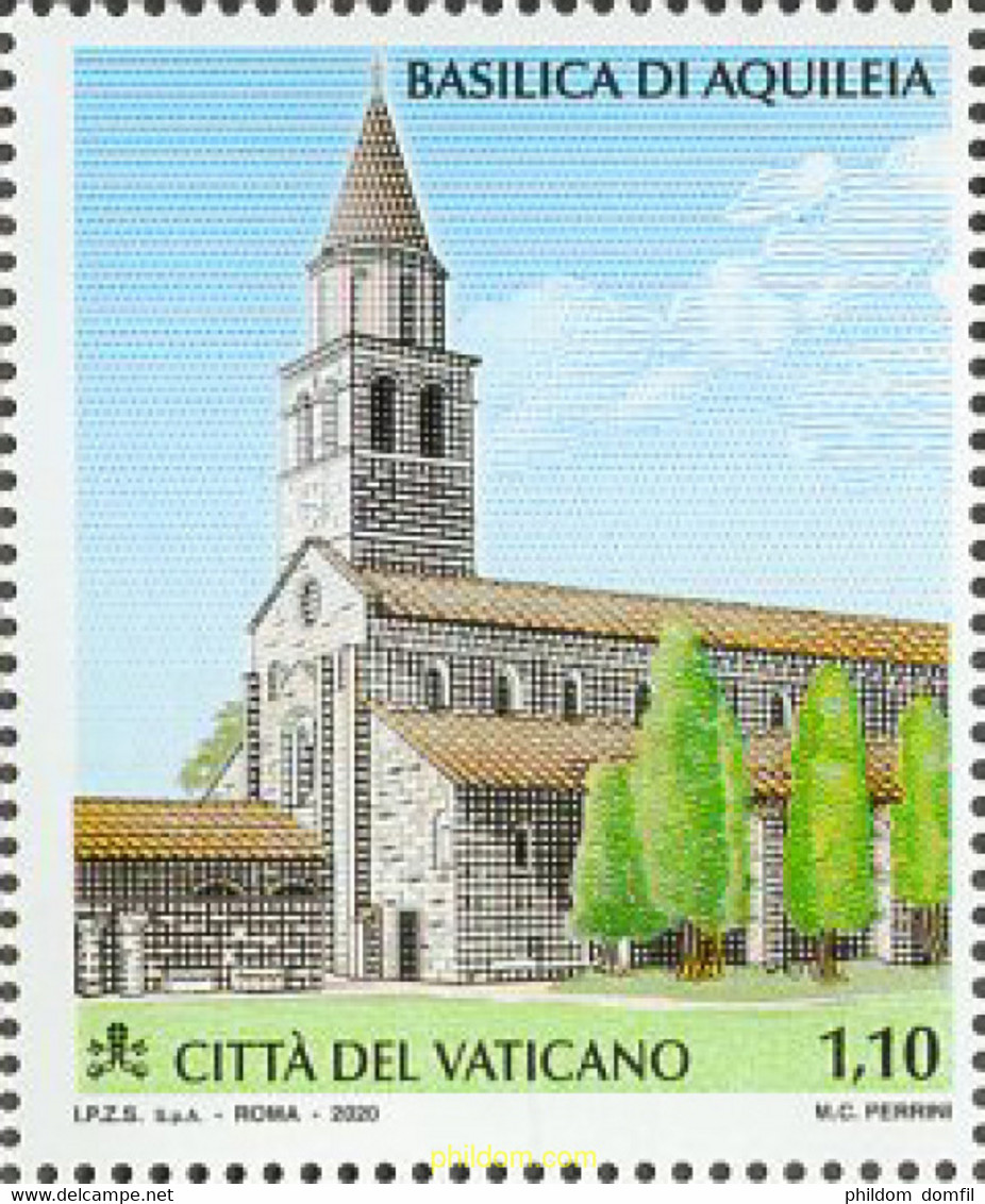 639536 MNH VATICANO 2020 BASILICA DE AQUILEA - Gebruikt