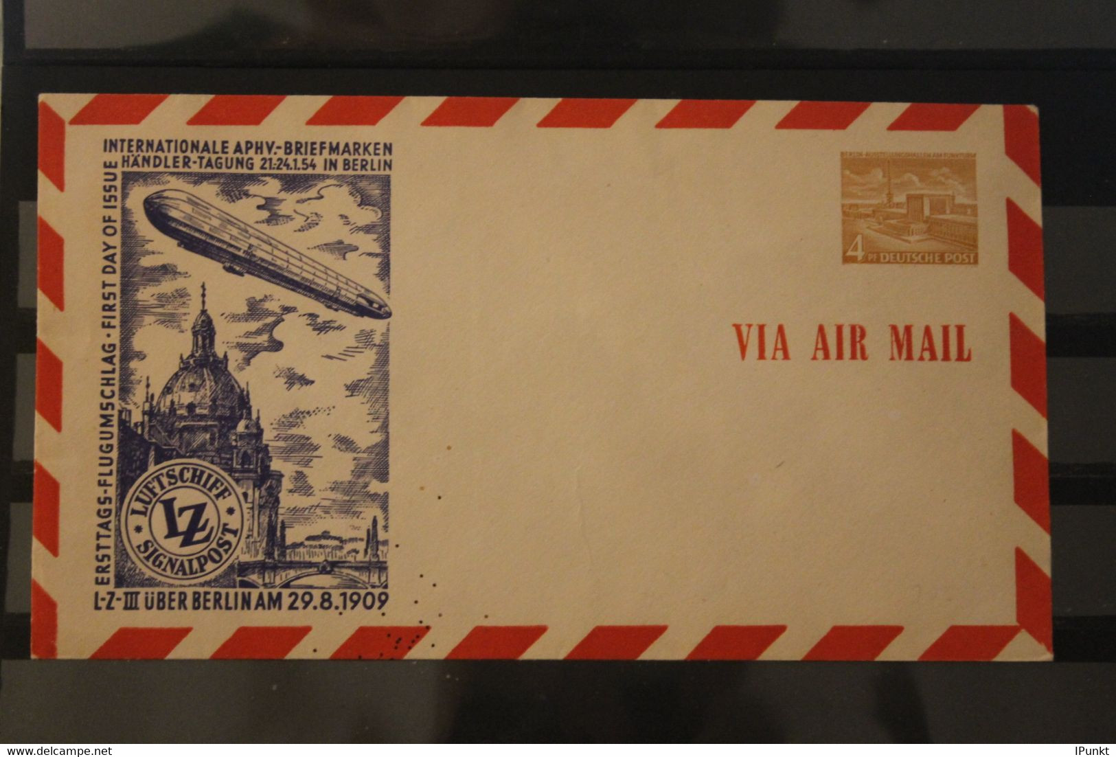 Berlin 1954; Intern. APHV-Tagung Berlin; Luftpostumschlag, Signet Luftschiff Signalpost; Ungebraucht - Cartes Postales Privées - Neuves