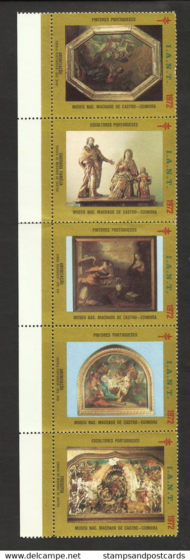 Portugal Vignettes Anti-Tuberculose 1972 Peinture Musée Machado De Castro Coimbra Anti-Tuberculosis Cinderella Paintings - Local Post Stamps