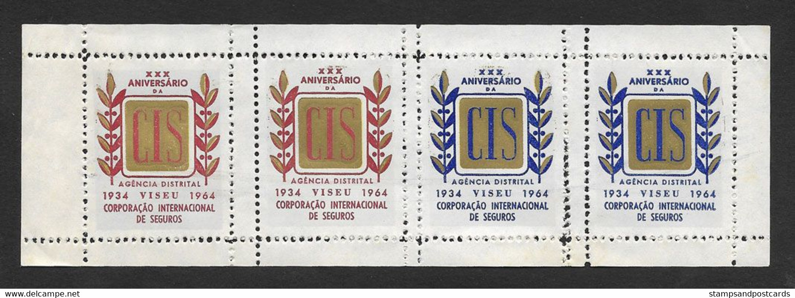 Portugal Feuillet Vignette Publicitaire 1964 Viseu Compagnie Assurance Internationale Insurance Pub Cinderella Sheetlet - Local Post Stamps