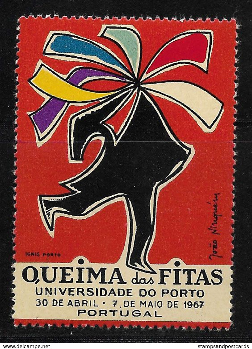 Portugal Vignette Queima Das Fitas 1967 Porto Oporto Cinderella - Local Post Stamps