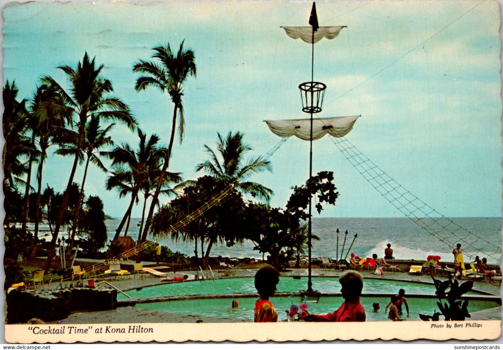 Hawaii Kailea-Kona The Kona Hilton Hotel Pool 1972 - Big Island Of Hawaii