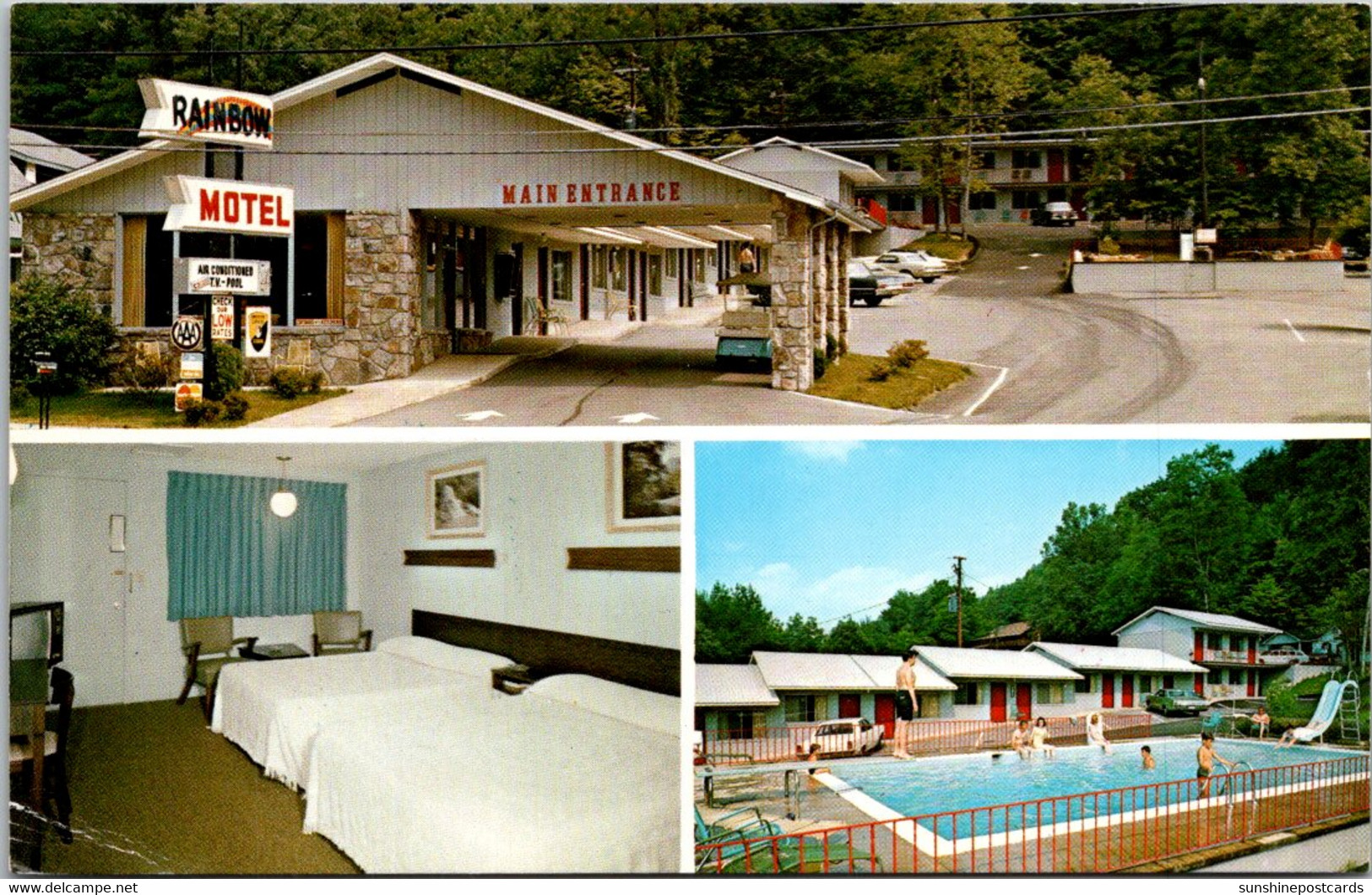 Tennessee Gatlinburg Rainbow Motel Multi View - Smokey Mountains