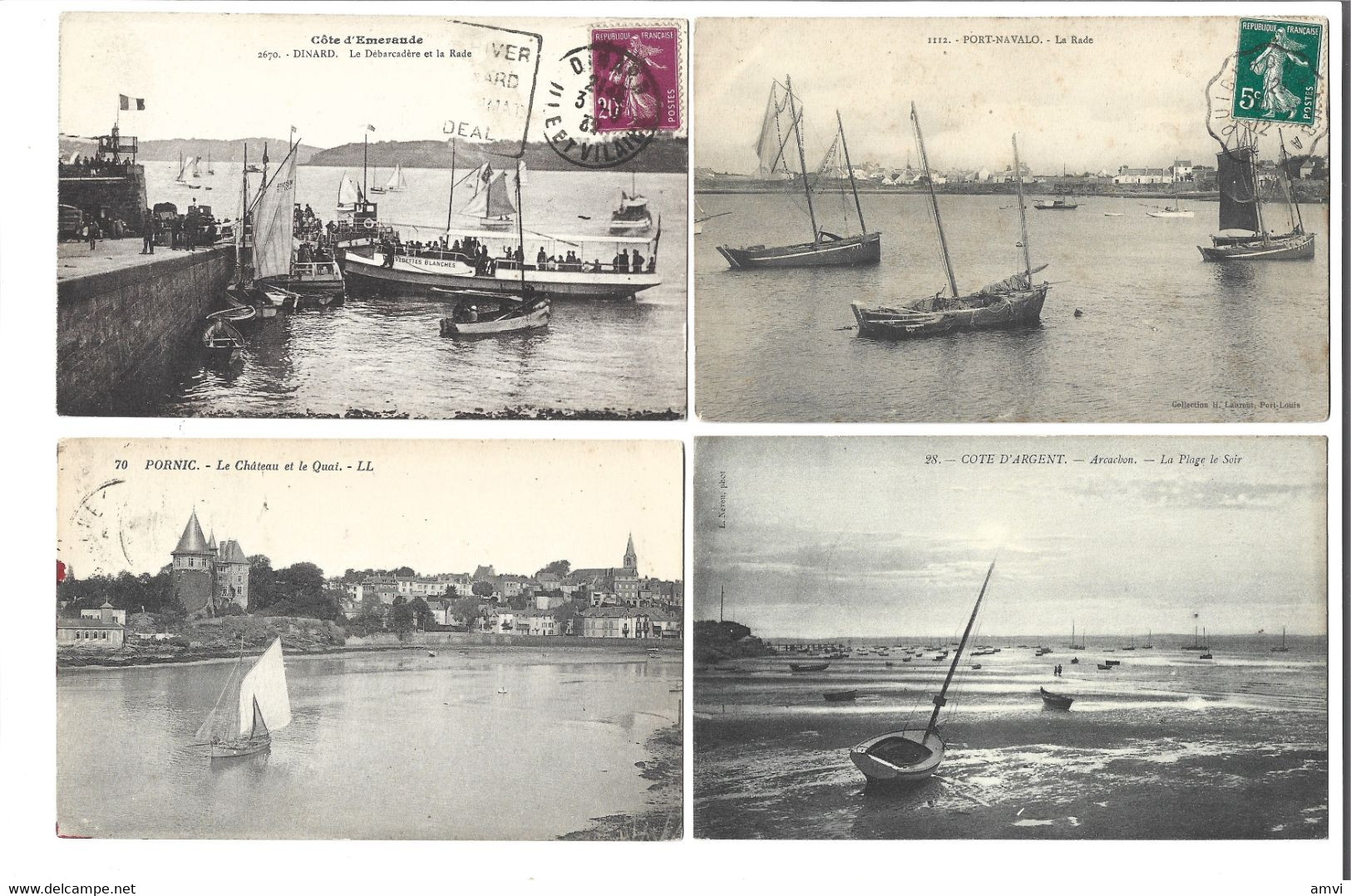 23-0001 Lot De 24 Cartes Barques Et Petits Bateaux - Autres & Non Classés