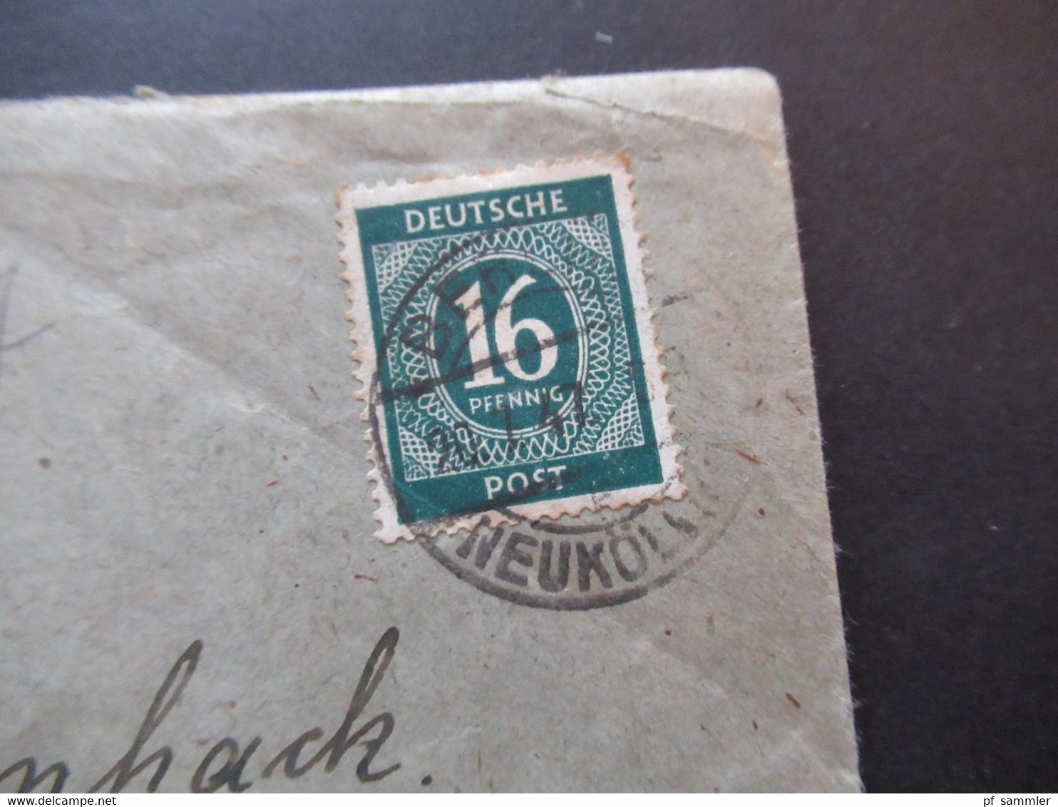 Alliierte Besetzung 1947 Ziffer EF Ortsbrief Berlin Stempel Berlin Neukölln Nach Berlin NO 55 Abs. Aus Potsdam Geltow - Andere & Zonder Classificatie