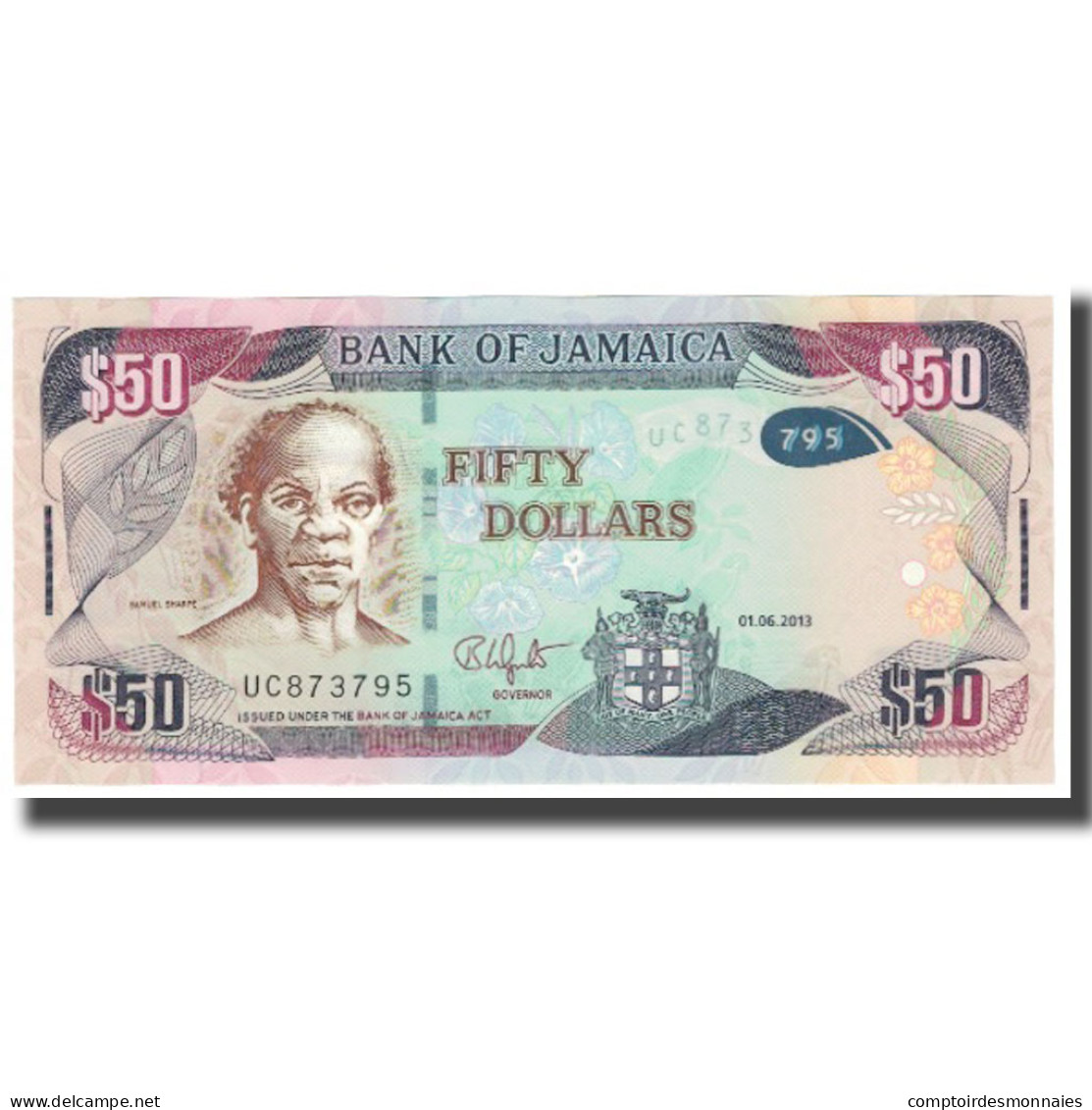 Billet, Jamaica, 50 Dollars, 2013, 2013-06-01, KM:89, NEUF - Jamaica