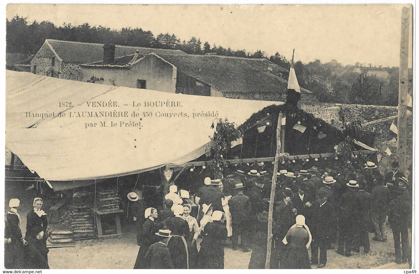 85     LE  BOUPERE  BANQUET  DE  L' AUMANDIERE  DE  450  COUVERTS  PRESIDE  PAR  M.  LE  PREFET - Autres & Non Classés