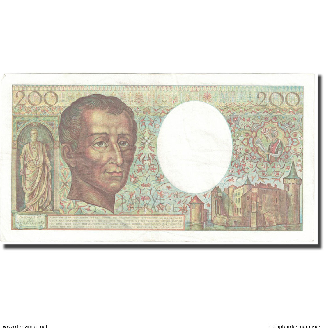 France, 200 Francs, Montesquieu, 1981, SUP, Fayette:70.01, KM:155a - 200 F 1981-1994 ''Montesquieu''