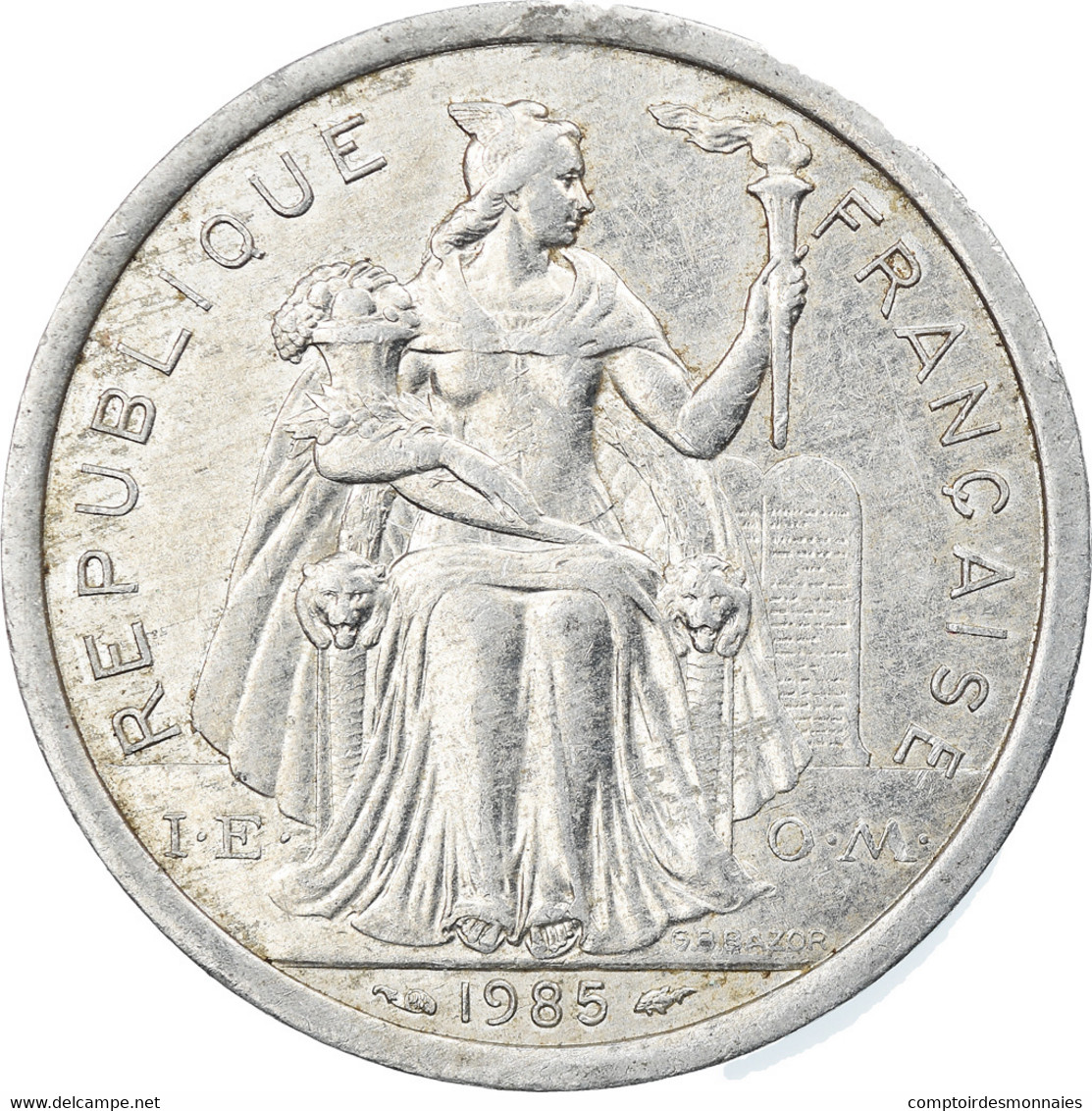 Monnaie, French Polynesia, 2 Francs, 1985, Paris, TTB, Aluminium, KM:10 - Frans-Polynesië