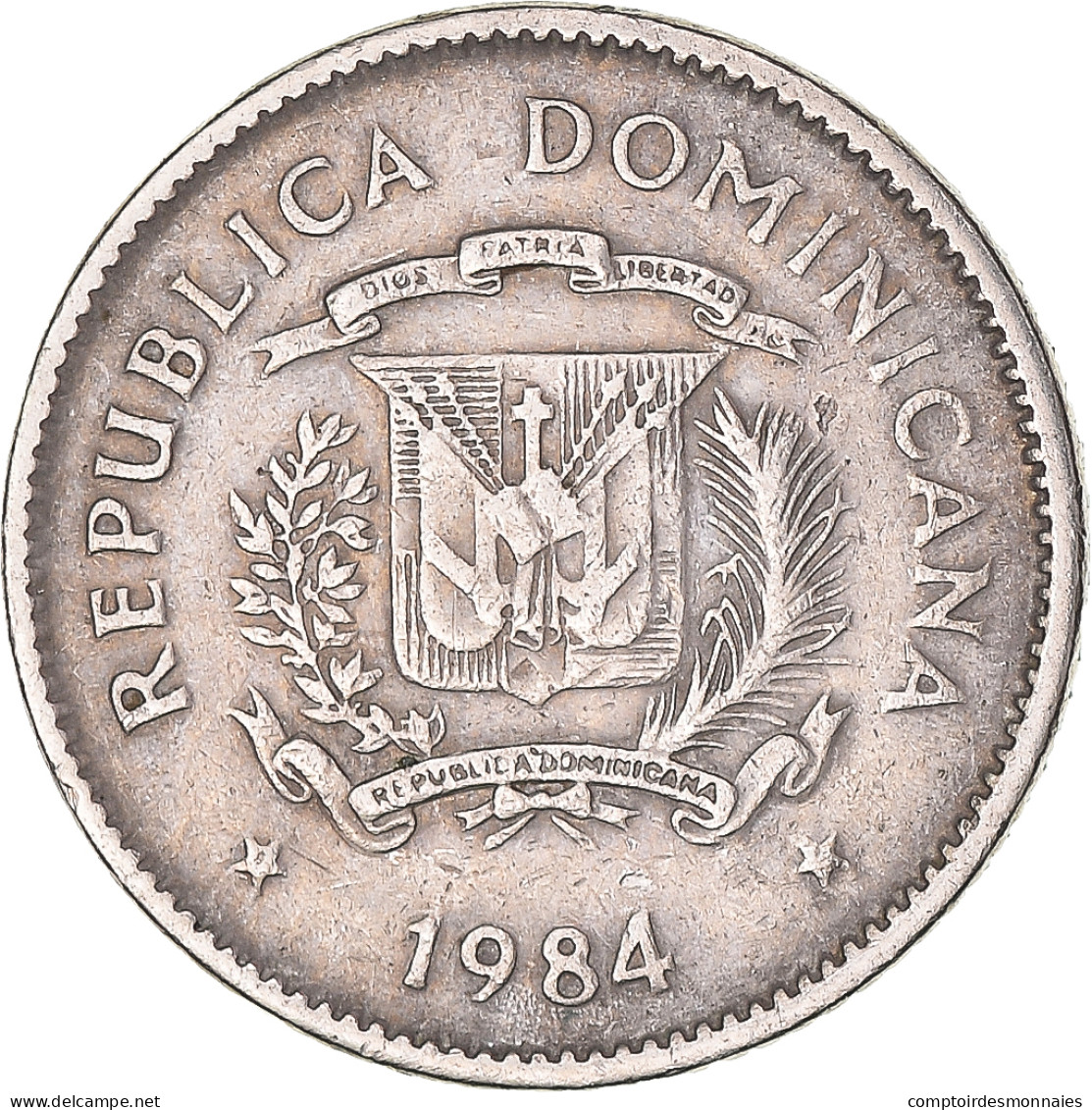 Monnaie, République Dominicaine, 10 Centavos, 1984 - Dominicaine