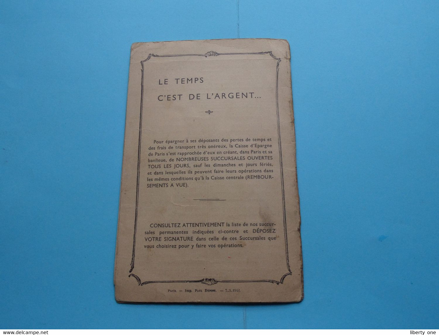 Caisse D'Epargne Et De Prévoyance De PARIS ( Voir Scans ) Livret N° 141428 > Moreau Eliane > 1944.......1958 ! - Banca & Assicurazione