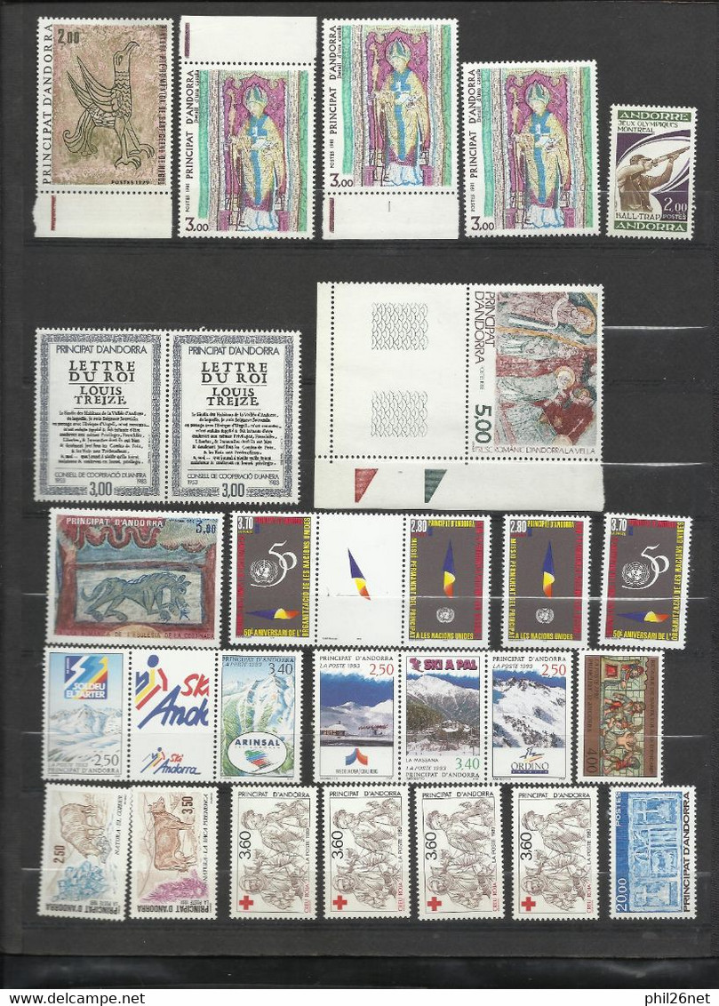 Andorre  Lot De Timbres  Neufs    * *  B/TB   Moins Chers Qu' à La Poste Il Y A 40 Ou 50  Ans Voir Scans    Soldes ! ! ! - Collections