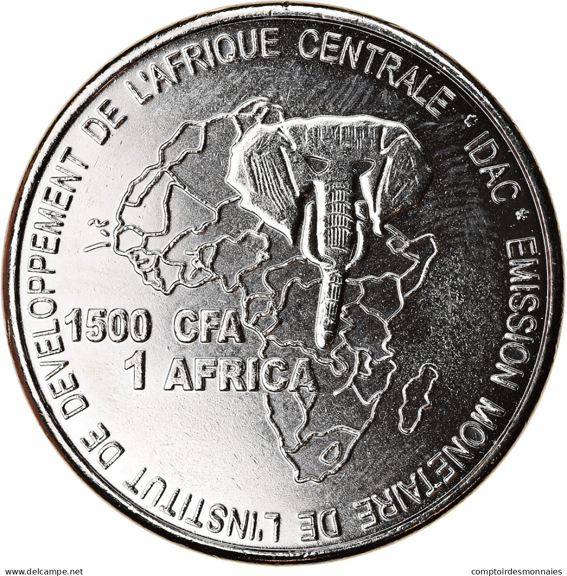 Monnaie, Cameroun, 1500 CFA Francs-1 Africa, 2006, Paris, Coupe Du Monde De - Cameroun