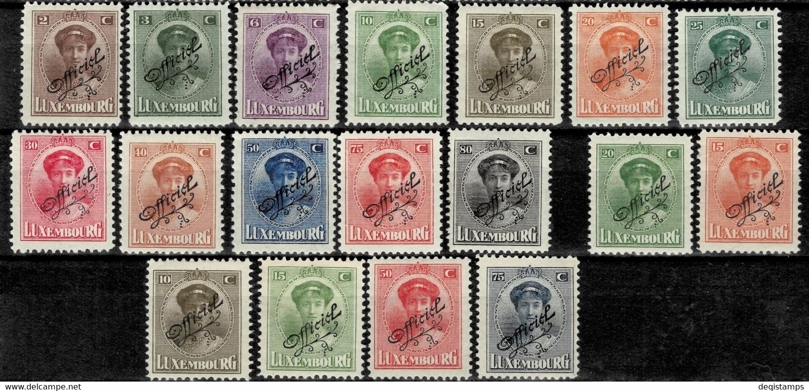 Luxembourg 1922/26 ☀ Official - Officiel Stamps ☀ MH Lot - Servizio