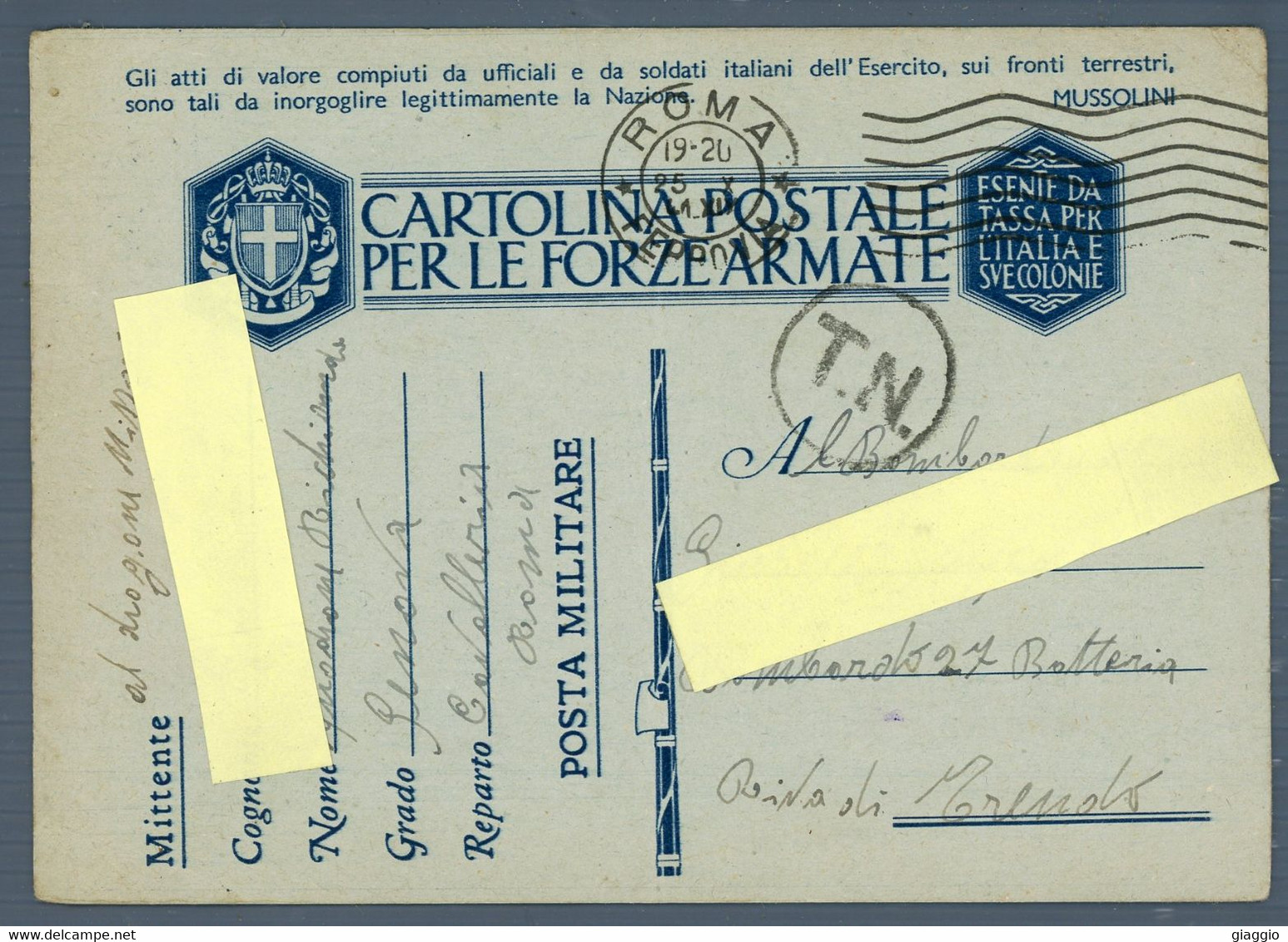 °°° Cartolina Postale N. 4929 - Per Le Forze Armate °°° - 1939-45