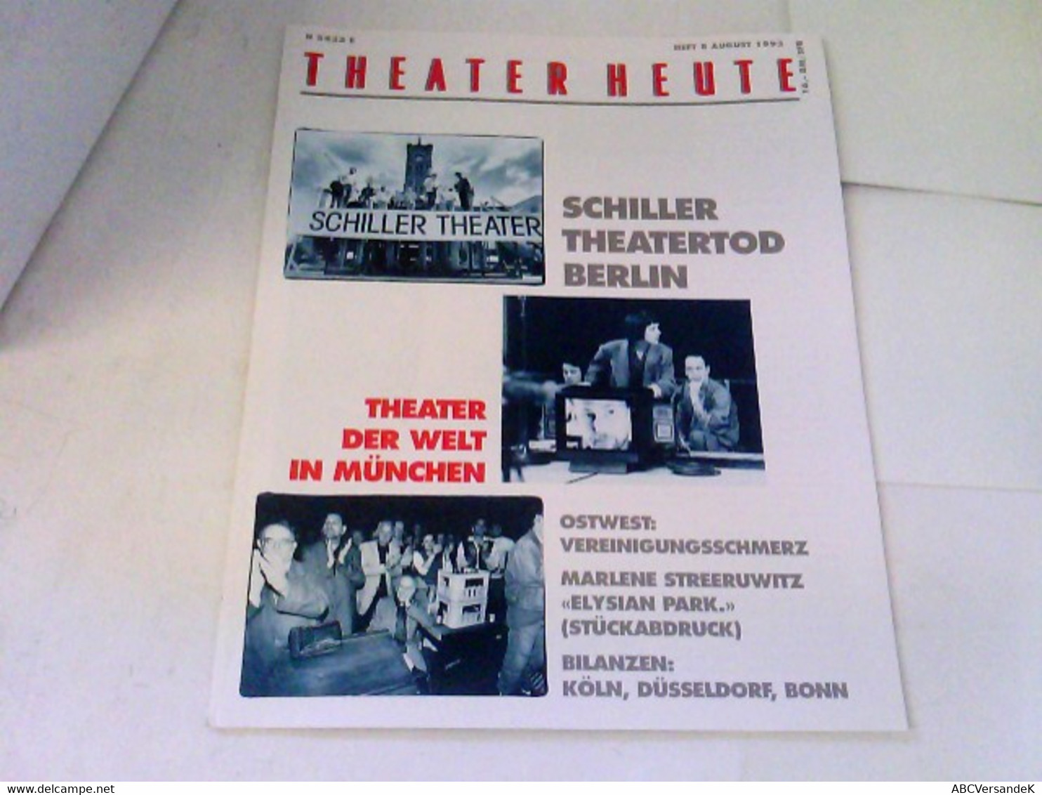 THEATER HEUTE 1993 Heft 08 - Theatre & Dance