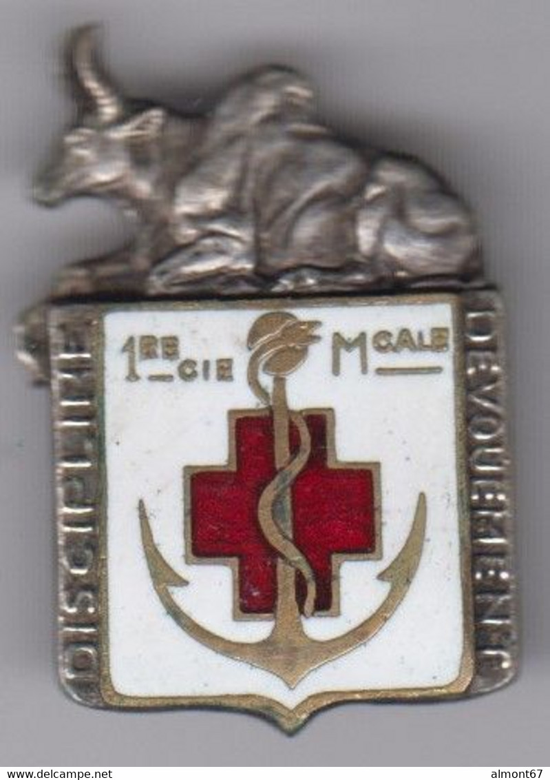 1ere Cie Médicale  Madagascar - - Insigne émaillé  Drago Béranger Déposé - Services Médicaux