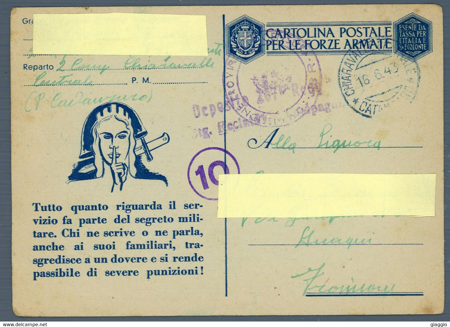 °°° Cartolina Postale N. 4927 - Per Le Forze Armate °°° - 1939-45