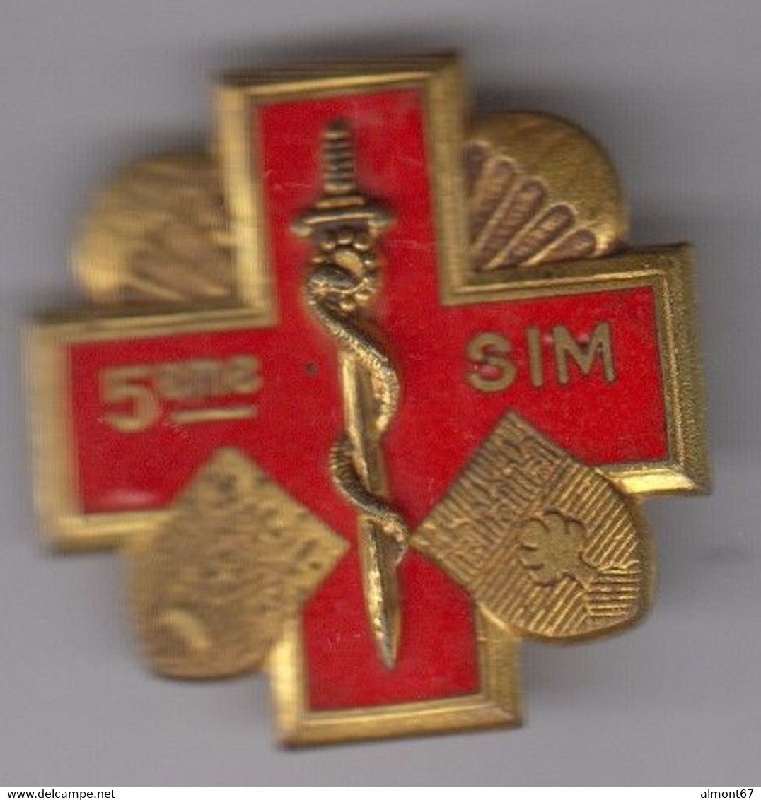 5e SIM - - Insigne émaillé  Drago Paris H.7-- - Servicios Medicos